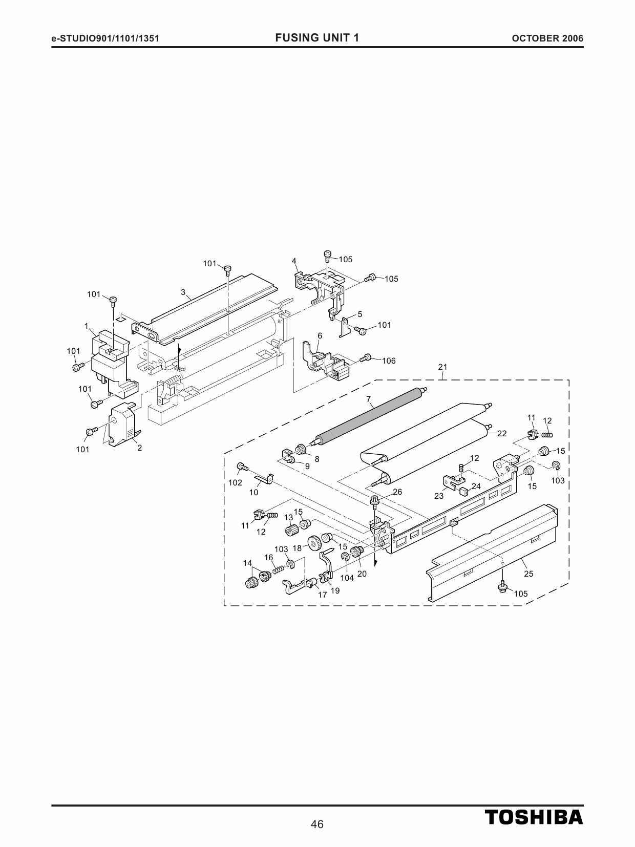 TOSHIBA e-STUDIO 901 1101 1351 Parts List Manual-5